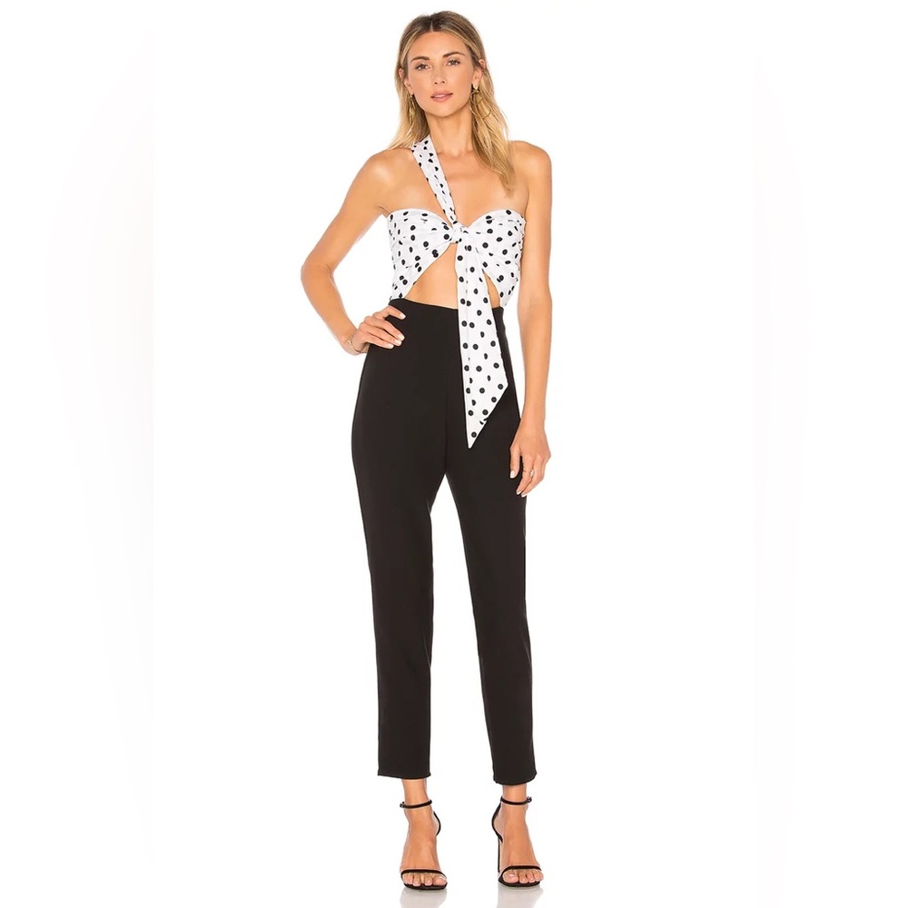 Azulu Polka Dot Jumpsuit from Revolve, worn once!